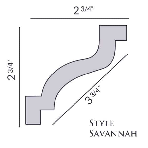 Style Savannah | No Prime | Villa Deco Foam Crown Molding