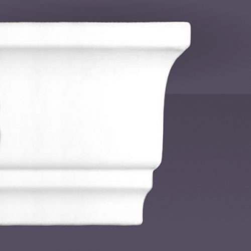 Style 2 | Flat Back | Dead End Square Right | Foam Crown Molding