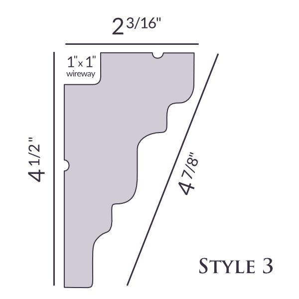Style 3 | 4 1/2" | Flat Back | Foam Crown Molding