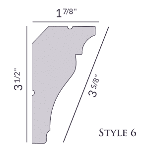 Style 6 | 3 1/2" | Flat Back | Foam Crown Molding