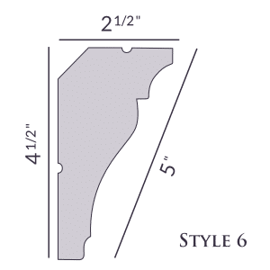 Style 6 | 4 1/2" | Flat Back | Foam Crown Molding