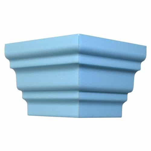 Style Three Flat Back | Outside Corner | Foam Crown Molding
