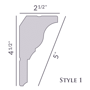 New! Style 1 | 4 1/2" | Flat Back | Foam Crown Molding