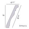 Style 6 | 8" | Large Foam Crown Molding