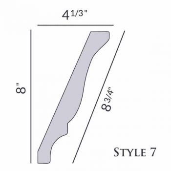 Style 7 | 8" | Large Foam Crown Molding