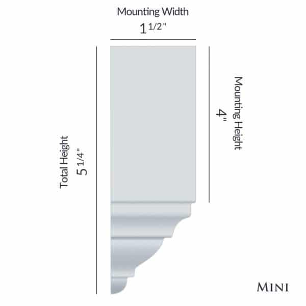 Mini Corner Block Dimensions | Foam Crown Molding