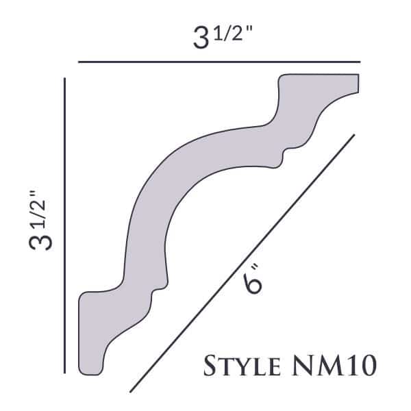 Style NM10 | 3 1/2" | Foam Crown Molding